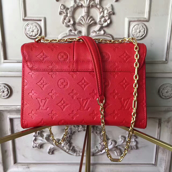 Louis Vuitton Red Monogram Empreinte Saint Sulpice PM