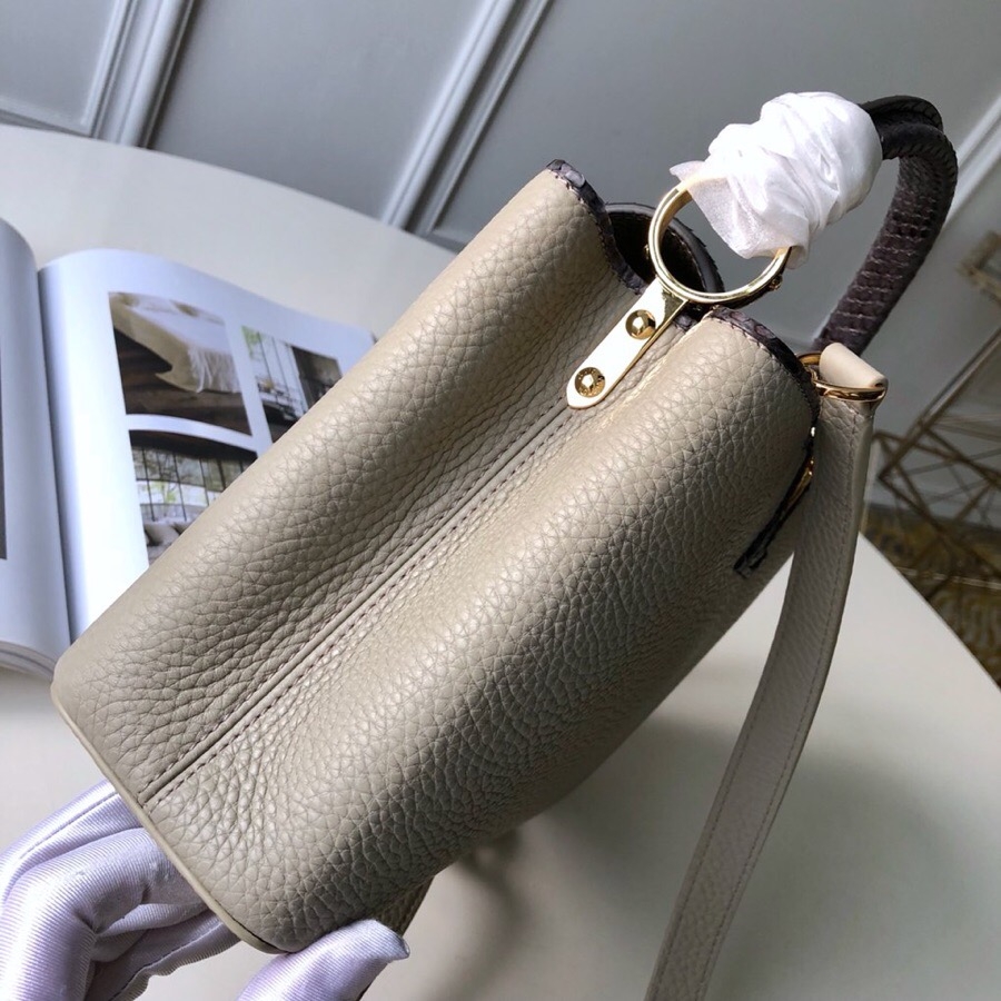 Louis Vuitton Capucines BB Top Handle Bag - python leather For Sale at  1stDibs