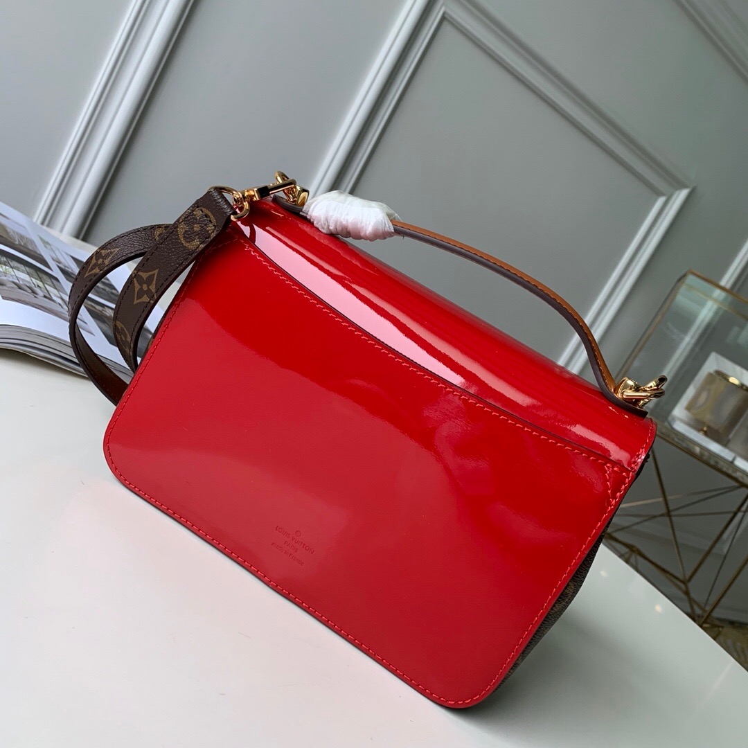 Louis Vuitton Vernis Patent Leather Cherrywood PM Handle Bag