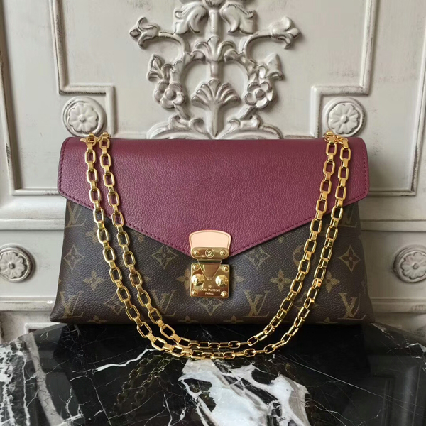 Louis Vuitton Monogram Canvas Pallas Chain Shoulder Bag 