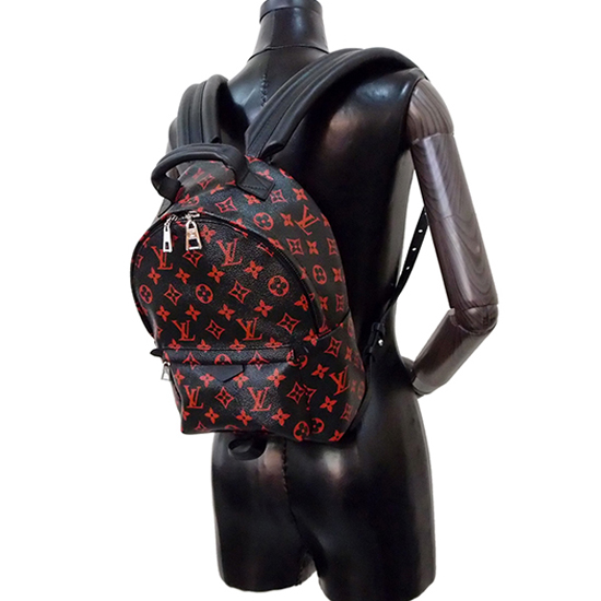 Palm springs cloth backpack Louis Vuitton Brown in Cloth - 16196005