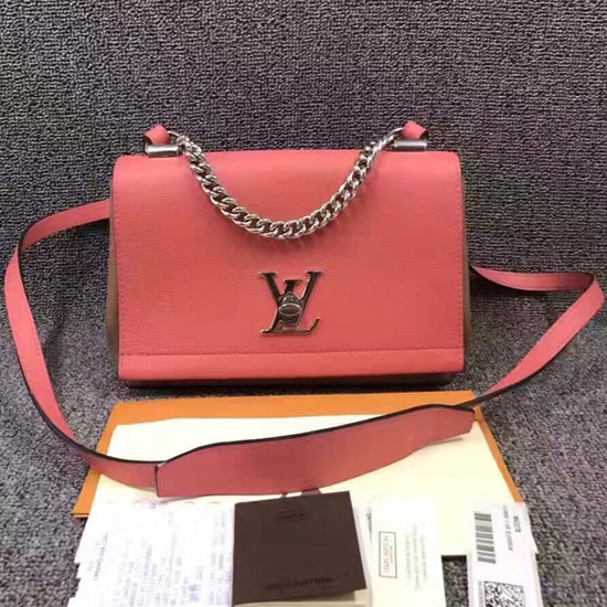 Louis Vuitton Red Taurillon Leather Lock Me ll Wallet at 1stDibs