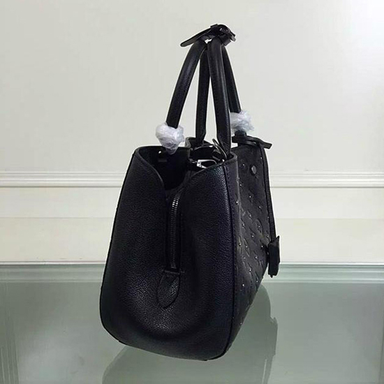Louis Vuitton Montaigne Handbag Bicolor Monogram Empreinte Giant Bb Black