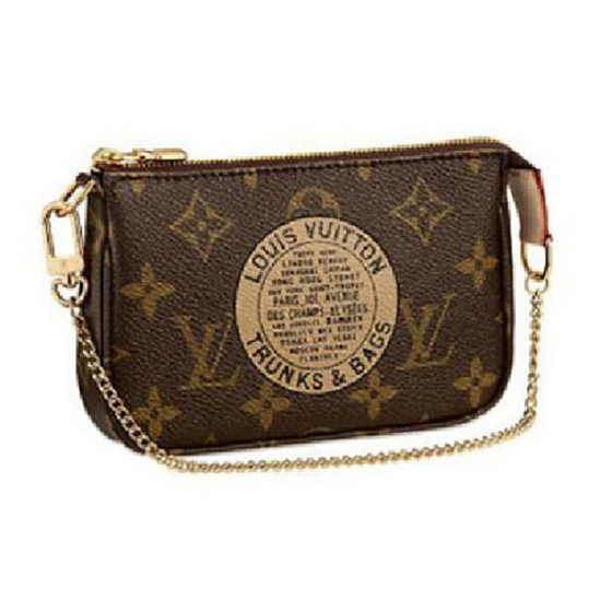 Louis Vuitton Pochette Monogram Trunks And Bags Mini Brown