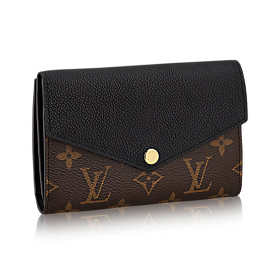 Louis Vuitton Monogram Pallas Compact Wallet Black 94753