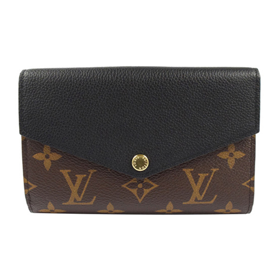 Louis Vuitton Monogram Pallas Compact Wallet Black 94753
