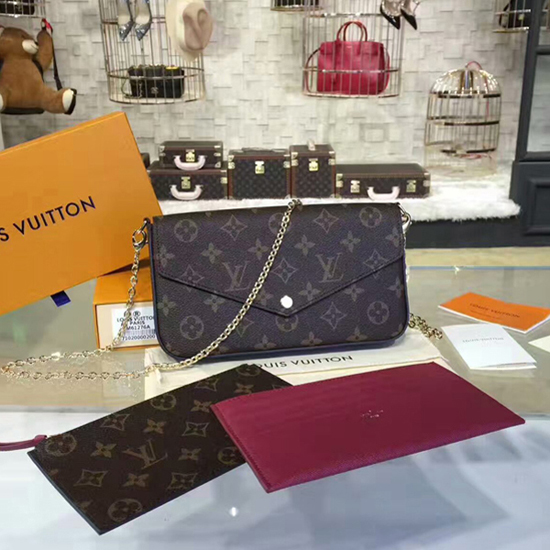 are you ok !: Louis Vuitton Monogram Felicie Chain Wallet GM M61276 #LV  #LouisVuitton #BAGS