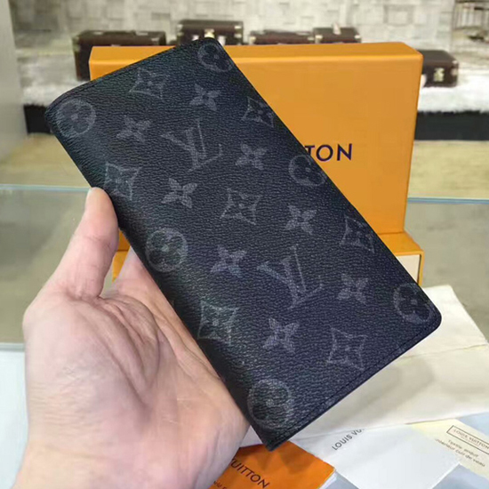 LV x YK Brazza Wallet Monogram Eclipse - Wallets and Small Leather Goods