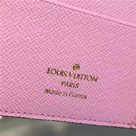LOUIS VUITTON Monogram 2016 Christmas Animation Passport Cover Rose  Ballerine 154340