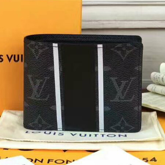 Louis Vuitton Multiple Wallet Monogram Eclipse Gaston Label Savane