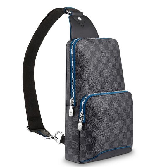 Replica Louis Vuitton N41719 Avenue Sling Bag Damier Graphite Canvas For  Sale