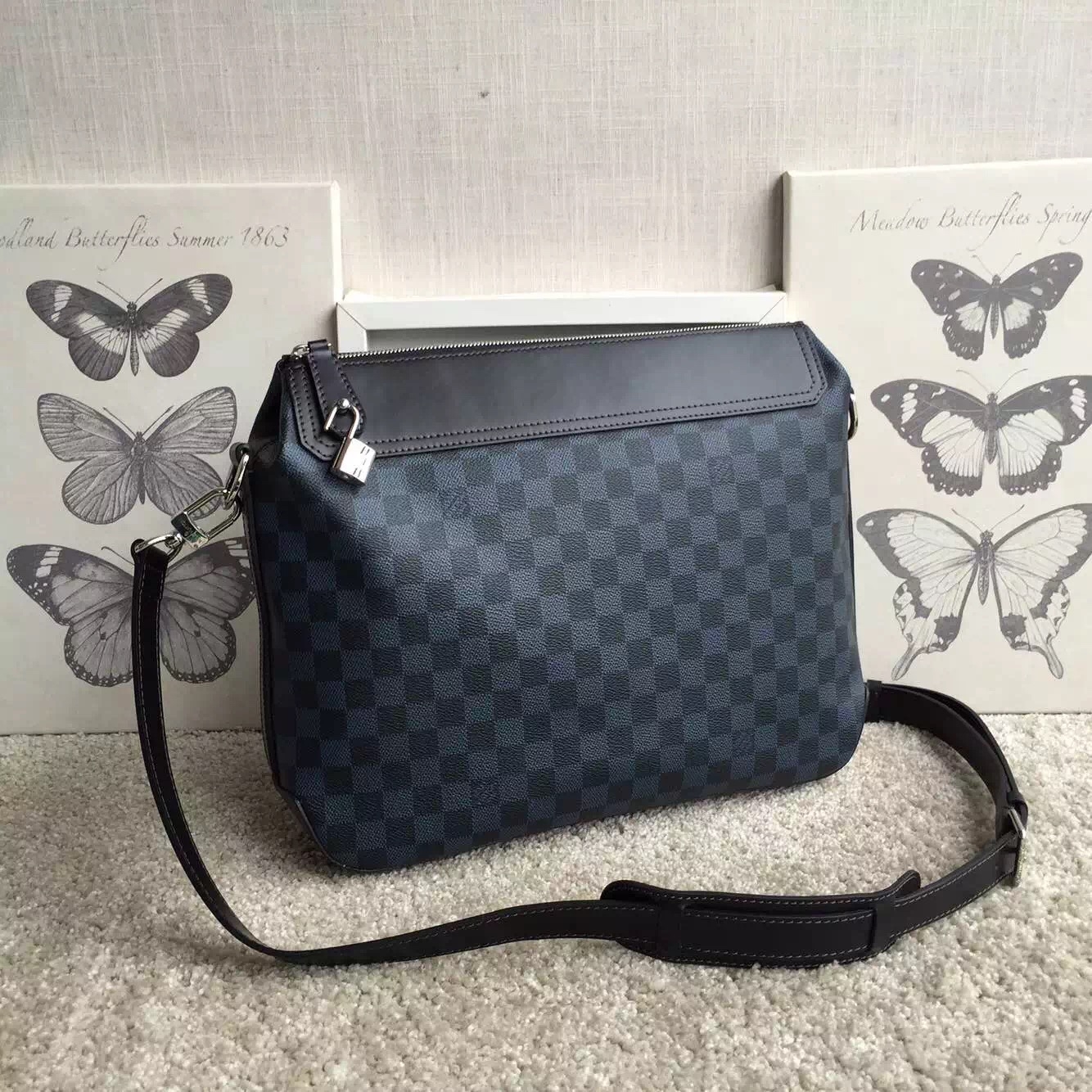 LOUIS VUITTON Cobalt Damier Canvas NEO GREENWICH PM Bag at 1stDibs