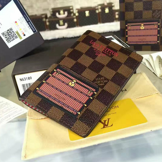 Louis Vuitton Damier Ebene Passport Cover - Brown Wallets